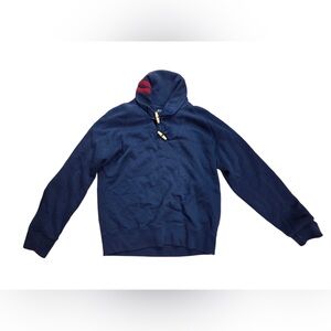 Polo Ralph Lauren Classic Toggle Navy Blue Men's Collared Rugby Stripe Sweater